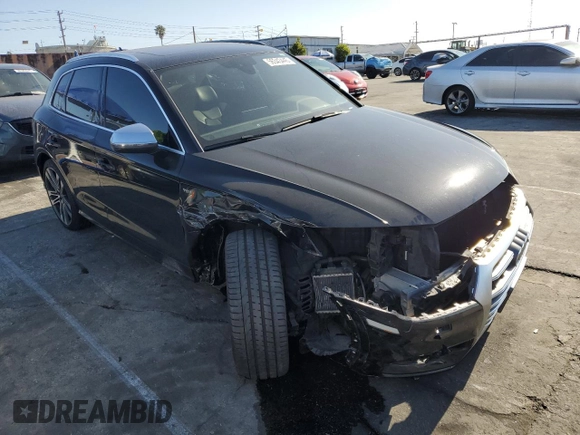 2018 Audi SQ5 Premium Plus with VIN WA1A4AFY3J2138336, listed as a Copart auction lot 56343445 with 45,763 mi miles and Salvage title. Bid and sale history available at DreamBid. Image 4.