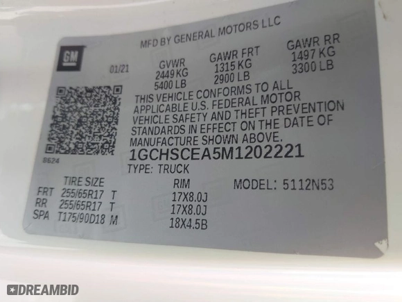 2021 Chevrolet Colorado 2WD LT with VIN 1GCHSCEA5M1202221, listed as a IAAI auction lot 41863060 with 50,060 mi miles. Bid and sale history available at carsss.com. Image 9.