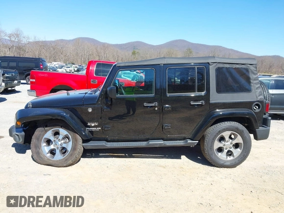 2017 Jeep Wrangler Unlimited Sahara with VIN 1C4BJWEG4HL605843, listed as a IAAI auction lot 41883085 with 93,752 mi miles. Bid and sale history available at carsss.com. Image 15.