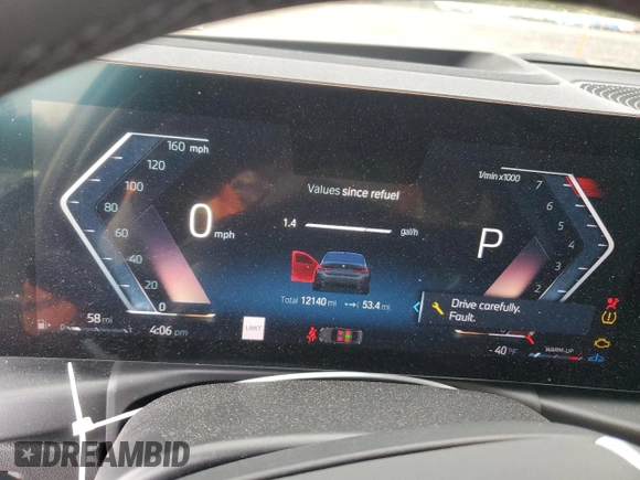 2024 BMW 3 Series 330i xDrive with VIN 3MW89FF09R8E18611, listed as a Copart auction lot 56740085 with 12,140 mi miles and Salvage title. Bid and sale history available at DreamBid. Image 9.