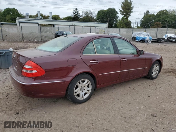 2003 Mercedes-Benz E-Class 3.2L with VIN WDBUF65J93A336750, listed as a Copart auction lot 73595164 with 0 mi miles and Salvage Title. Bid and sale history available at carsss.com. Image 3.