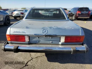 1984 Mercedes-Benz 380 380SL with VIN WDBBA45A4EA012506, listed as a Copart auction lot 84823384 with 124,770 mi miles and Salvage Title. Bid and sale history available at carsss.com. Image 6.