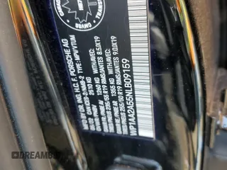 2022 Porsche Macan with VIN WP1AA2A55NLB09159, listed as a Copart auction lot 56579905 with Not provided miles and Salvage title. Bid and sale history available at DreamBid. Image 13.