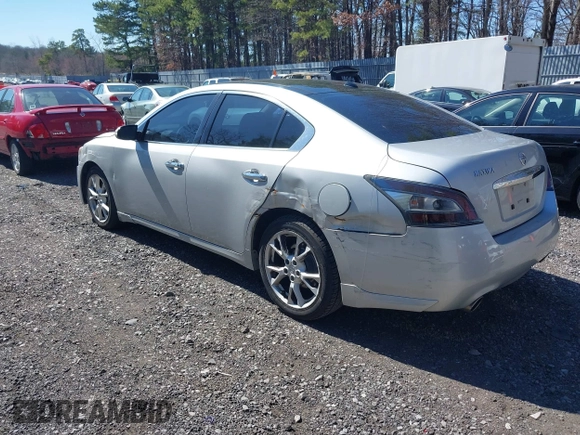 2013 Nissan Maxima S with VIN 1N4AA5AP0DC843524, listed as a IAAI auction lot 41876748 with 184,307 mi miles and . Bid and sale history available at DreamBid. Image 3.