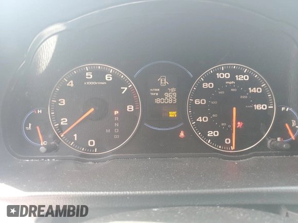 2004 Acura TSX with VIN JH4CL96804C028079, listed as a Copart auction lot 54980475 with 180,083 mi miles and Salvage title. Bid and sale history available at DreamBid. Image 9.