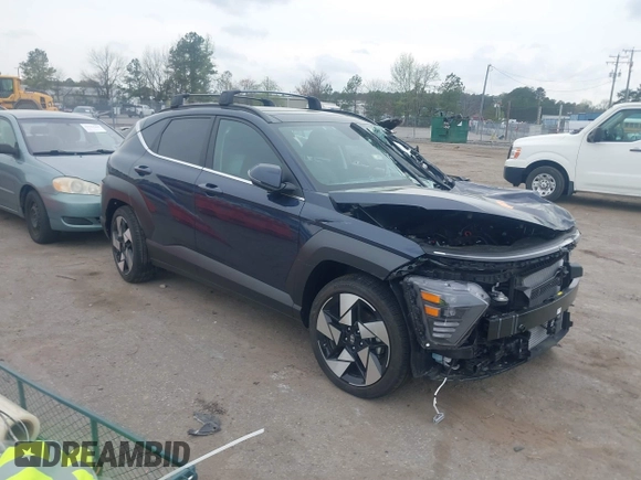2024 Hyundai Kona Limited with VIN KM8HECA32RU172367, listed as a IAAI auction lot 41951008 with 7,306 mi miles and . Bid and sale history available at carsss.com. Image 1.