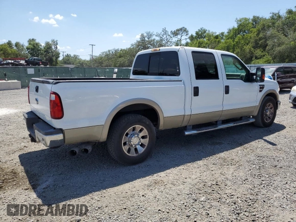 2008 Ford F-250 XL with VIN 1FTSW20R38EA03782, listed as a Copart auction lot 54895085 with 142,357 mi miles and Salvage title. Bid and sale history available at DreamBid. Image 3.