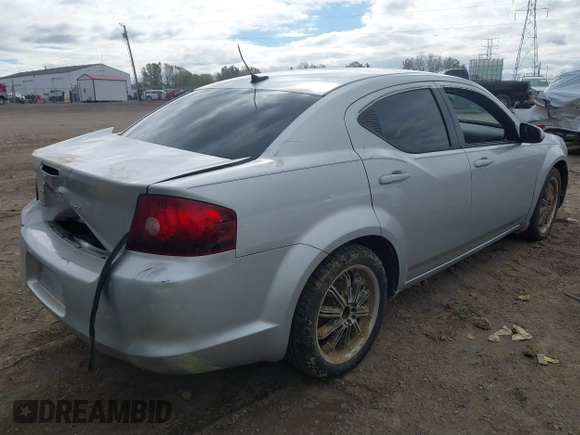 2012 Dodge Avenger SXT with VIN 1C3CDZCB8CN161680, listed as a IAAI auction lot 40581080 with Not Provided miles and . Bid and sale history available at DreamBid. Image 4.