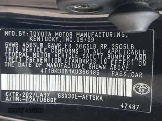 2010 Toyota Avalon XL with VIN 4T1BK3DB1AU356186, listed as a IAAI auction lot 41704838 with 150,462 mi miles and . Bid and sale history available at carsss.com. Image 9.