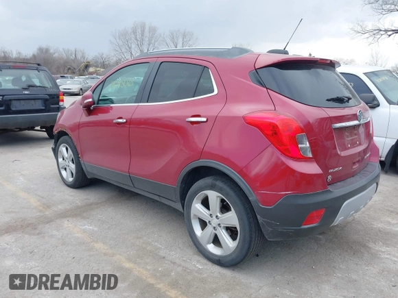 2015 Buick Encore with VIN KL4CJASB4FB106960, listed as a IAAI auction lot 41798028 with 117,222 mi miles. Bid and sale history available at carsss.com. Image 3.