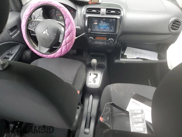 2024 Mitsubishi Mirage ES with VIN ML32FUFJXRHF09872, listed as a Copart auction lot 57054435 with 10,600 mi miles and Salvage title. Bid and sale history available at DreamBid. Image 8.