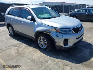 2015 Kia Sorento LX with VIN 5XYKT4A60FG594389, listed as a IAAI auction lot 41795643 with 144,049 mi miles. Bid and sale history available at carsss.com. Image 1.