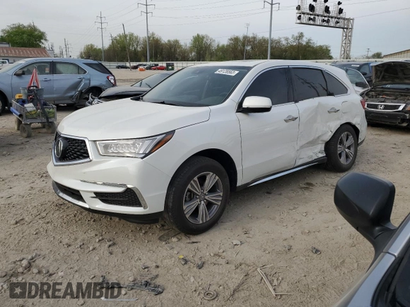 2020 Acura MDX with VIN 5J8YD4H35LL011819, listed as a Copart auction lot 49128563 with 47,861 mi miles. Bid and sale history available at carsss.com. Image 1.