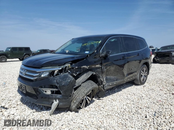 2016 Honda Pilot EX-L with VIN 5FNYF6H57GB091509, listed as a Copart auction lot 49555095 with 86,553 mi miles and Salvage Title. Bid and sale history available at DreamBid. Image 1.