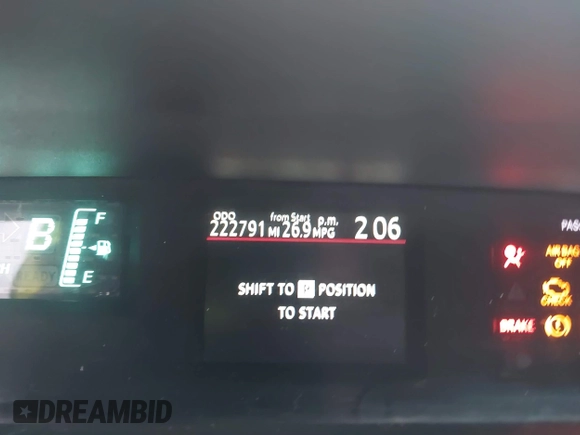 2013 Toyota Prius One z VIN JTDKDTB36D1048110, wystawiony jako IAAI lot #41568386 z przebiegiem 222 791 mil mil oraz . Historia ofert i sprzedaży dostępna na DreamBid. Obrazek 16.
