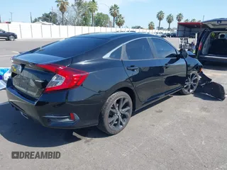 2020 Honda Civic Sedan Sport with VIN 19XFC2F82LE210198, listed as a IAAI auction lot 41998735 with 54,237 mi miles. Bid and sale history available at carsss.com. Image 4.