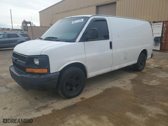 2008 Chevrolet Express Cargo Van with VIN 1GCFG15X781197482, listed as a Copart auction lot 86171134 with 528,566 mi miles and Clean Title. Bid and sale history available at carsss.com. Image 1.