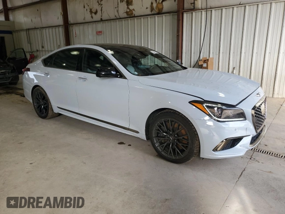 2018 Genesis G80 3.3T Sport with VIN KMHGN4JB1JU260498, listed as a Copart auction lot 73844514 with 103,872 mi miles and Salvage Title. Bid and sale history available at carsss.com. Image 4.