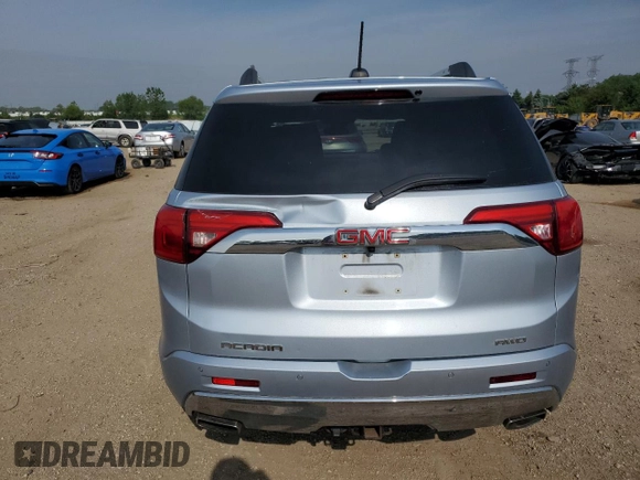 2017 GMC Acadia Denali with VIN 1GKKNXLS2HZ308427, listed as a Copart auction lot 59500735 with 112,432 mi miles and Salvage title. Bid and sale history available at DreamBid. Image 6.