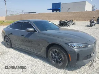 2023 BMW i4 eDrive40 with VIN WBY73AW01PFP79918, listed as a Copart auction lot 57541264 with 17,168 mi miles and Salvage Title. Bid and sale history available at carsss.com. Image 4.