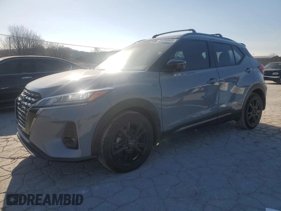 2024 Nissan Kicks SR with VIN 3N1CP5DV9RL485334, listed as a Copart auction lot 48486605 with 14,130 mi miles and Salvage Title. Bid and sale history available at carsss.com. Image 1.