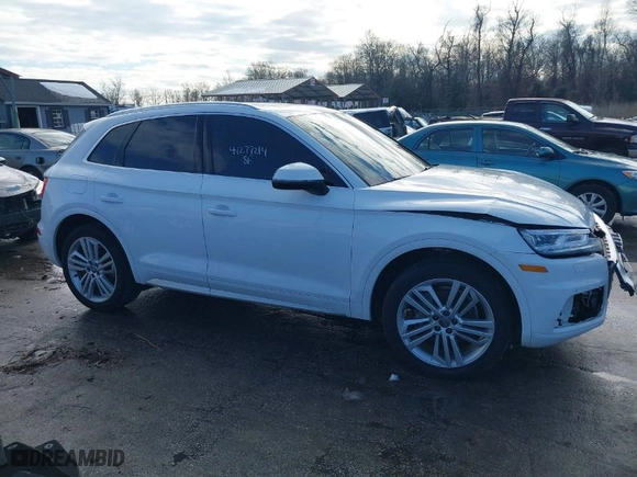2018 Audi Q5 Premium Plus with VIN WA1BNAFYXJ2162554, listed as a IAAI auction lot 41277214 with 54,796 mi miles. Bid and sale history available at carsss.com. Image 14.