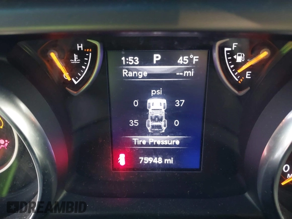 2020 Jeep Wrangler Unlimited Sport S with VIN 1C4HJXDG5LW189584, listed as a IAAI auction lot 41738928 with 75,948 mi miles and . Bid and sale history available at DreamBid. Image 7.