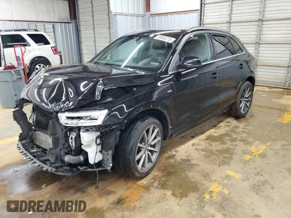 2018 Audi Q3 Premium Plus with VIN WA1JCCFS5JR018975, listed as a Copart auction lot 56663215 with 86,672 mi miles and Salvage title. Bid and sale history available at DreamBid. Image 1.