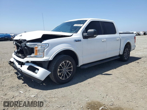 2018 Ford F-150 XL with VIN 1FTEW1CPXJKD45092, listed as a Copart auction lot 57289105 with 96,011 mi miles and Salvage title. Bid and sale history available at DreamBid. Image 1.