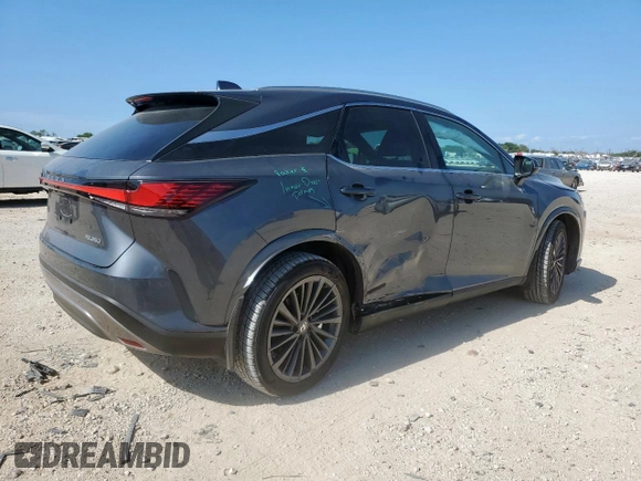 2024 Lexus RX 350 with VIN 2T2BAMBA9RC045973, listed as a Copart auction lot 59936185 with 9,352 mi miles and Salvage title. Bid and sale history available at DreamBid. Image 3.