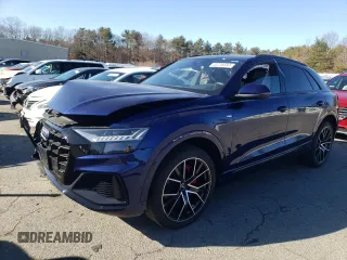 2020 Audi Q8 Premium Plus with VIN WA1EVAF19LD001877, listed as a Copart auction lot 40738583 with 0 mi miles. Bid and sale history available at carsss.com. Image 1.
