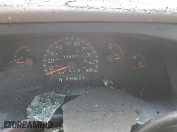 1999 Ford Econoline Cargo with VIN 1FDRE14W5XHB72755, listed as a Copart auction lot 78891634 with 136,376 mi miles and Salvage Title. Bid and sale history available at carsss.com. Image 9.