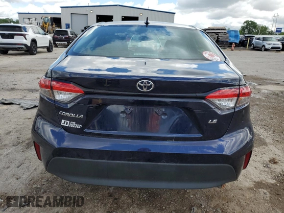 2024 Toyota Corolla LE with VIN 5YFB4MDE8RP150564, listed as a Copart auction lot 55938945 with 34,092 mi miles and Salvage title. Bid and sale history available at DreamBid. Image 6.