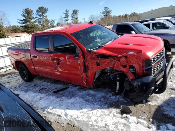 2021 Chevrolet Silverado 1500 Custom Trail Boss with VIN 1GCPYCEF6MZ187624, listed as a Copart auction lot 45992685 with 82,428 mi miles and Salvage Title. Bid and sale history available at DreamBid. Image 4.