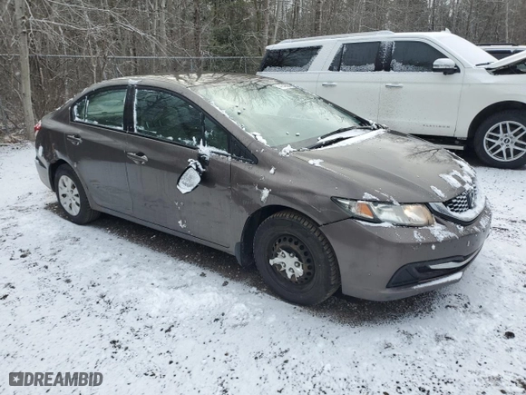 2013 Honda Civic Sdn LX with VIN 2HGFB2F48DH020946, listed as a Copart auction lot 47649695 with 214,561 mi miles and Clean Title. Bid and sale history available at carsss.com. Image 4.
