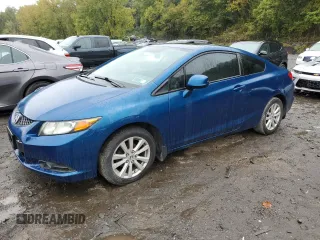2012 Honda Civic Cpe EX-L with VIN 2HGFG3B90CH528514, listed as a Copart auction lot 71647564 with 189,980 mi miles and Salvage Title. Bid and sale history available at carsss.com. Image 1.