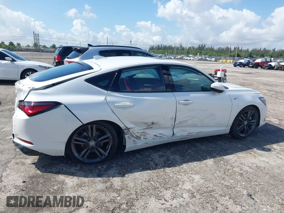 2024 Acura Integra w/A-Spec Package with VIN 19UDE4H32RA025760, listed as a IAAI auction lot 41923473 with 6,448 mi miles and . Bid and sale history available at DreamBid. Image 6.