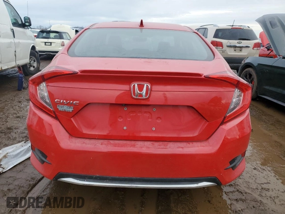 2020 Honda Civic Sedan EX-L with VIN 2HGFC1F73LH680263, listed as a Copart auction lot 46688685 with 36,726 mi miles and Salvage Title. Bid and sale history available at carsss.com. Image 6.
