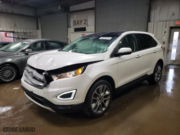 2017 Ford Edge Titanium with VIN 2FMPK4K83HBC30172, listed as a Copart auction lot 46893425 with 82,650 mi miles and Salvage Title. Bid and sale history available at carsss.com. Image 1.
