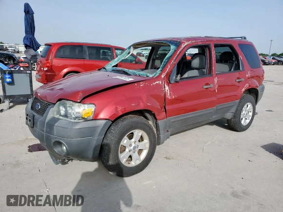 2006 Ford Escape XLT with VIN 1FMYU03136KD25536, listed as a Copart auction lot 56892805 with 187,216 mi miles and Salvage title. Bid and sale history available at DreamBid. Image 1.