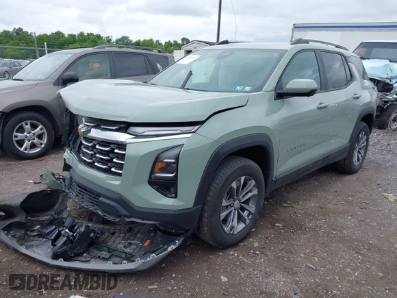 2025 Chevrolet Equinox AWD LT with VIN 3GNAXPEG0SL114558, listed as a IAAI auction lot 42306757 with 18,049 mi miles and . Bid and sale history available at DreamBid. Image 2.