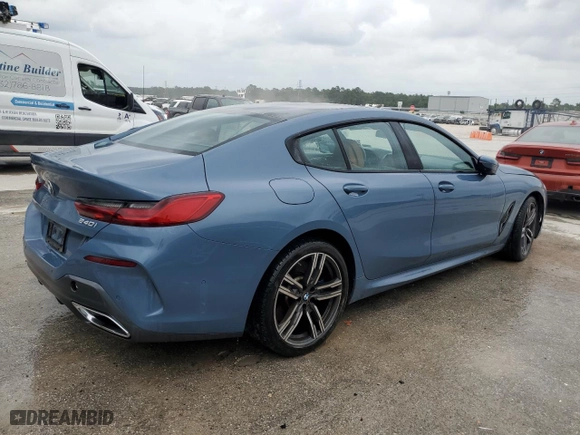 2022 BMW 8 Series 840i with VIN WBAGV4C06NCH19830, listed as a Copart auction lot 51571484 with 31,335 mi miles and Salvage Title. Bid and sale history available at carsss.com. Image 3.