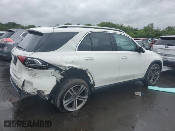 2020 Mercedes-Benz GLE 350 with VIN 4JGFB4KB5LA239208, listed as a Copart auction lot 57987375 with 54,256 mi miles and Salvage title. Bid and sale history available at DreamBid. Image 3.