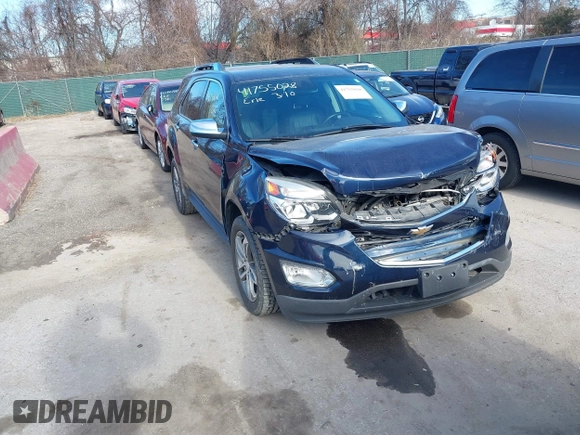 2016 Chevrolet Equinox LTZ with VIN 2GNFLGEK4G6230301, listed as a IAAI auction lot 41755028 with 97,194 mi miles. Bid and sale history available at carsss.com. Image 1.