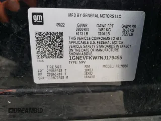 2022 Chevrolet Traverse LS with VIN 1GNEVFKW7NJ179495, listed as a Copart auction lot 85526564 with 68,285 mi miles and Salvage Title. Bid and sale history available at carsss.com. Image 13.
