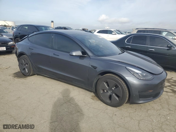 2023 Tesla Model 3 with VIN 5YJ3E1EA5PF679135, listed as a Copart auction lot 44925735 with 35,517 mi miles and Salvage Title. Bid and sale history available at carsss.com. Image 4.
