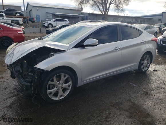2013 Hyundai Elantra GLS PZEV with VIN KMHDH4AE6DU546484, listed as a Copart auction lot 86508924 with 135,475 mi miles and Salvage Title. Bid and sale history available at carsss.com. Image 1.