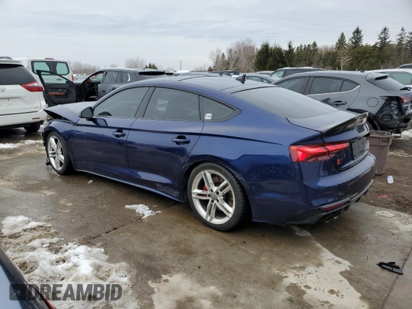2023 Audi S5 Sportback Premium Plus z VIN WAUB4CF53PA061166, wystawiony jako Copart lot #42357735 z przebiegiem 21 540 mil mil oraz Szkoda całkowita • Salvage title. Historia ofert i sprzedaży dostępna na DreamBid. Obrazek 2.