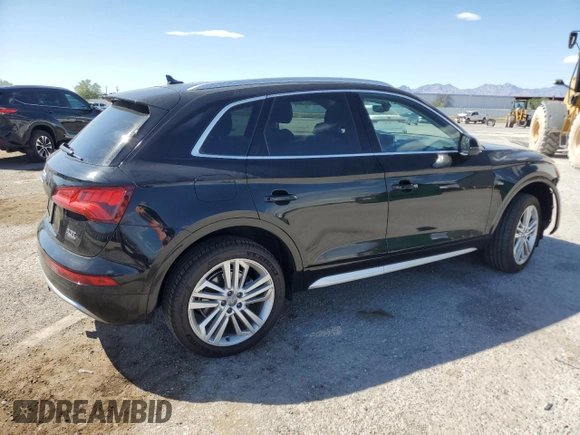 2018 Audi Q5 Premium Plus with VIN WA1BNAFY7J2209393, listed as a Copart auction lot 62452055 with 33,944 mi miles and Salvage title. Bid and sale history available at DreamBid. Image 3.