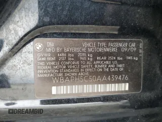 2010 BMW 3 Series 328i with VIN WBAPH5C50AA439476, listed as a Copart auction lot 88607165 with 151,226 mi miles and Salvage title. Bid and sale history available at DreamBid. Image 13.